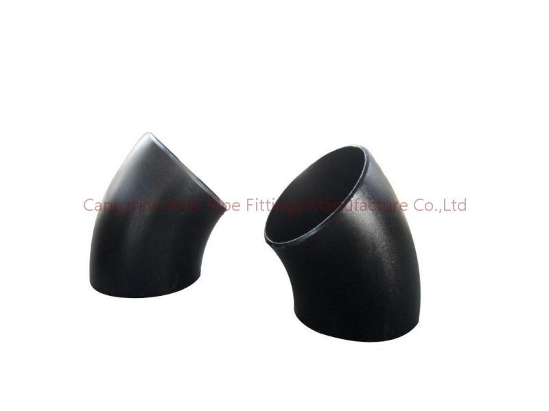 ASTM B16.9 용접관 맞춤 BW A234 WPB, 45 도 짧은 반경 팔꿈치